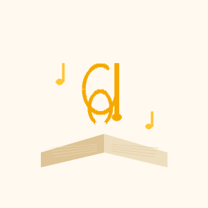 Decorative gospel music illustration